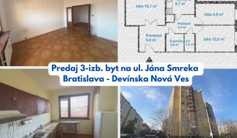 Prodej Byt 3+1, Byt 3+1, Jána Smreka, Bratislava - Devínska Nová Ves, 