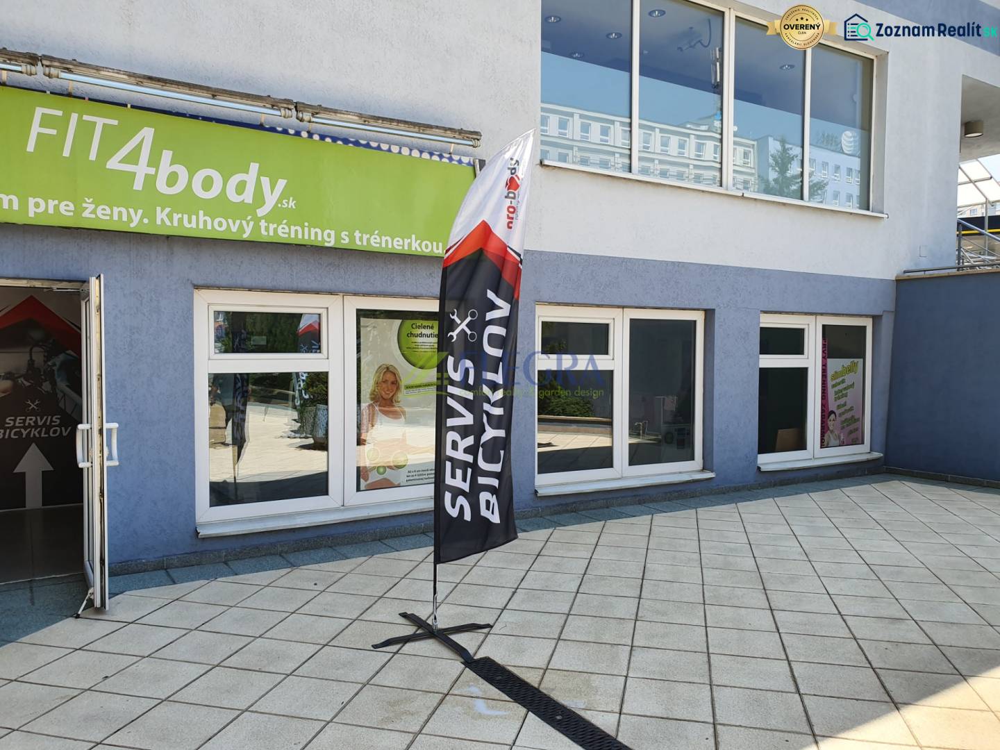 Cyklistický servis a fitness centrum na Letné ulici v Košicích - městské části Sever.