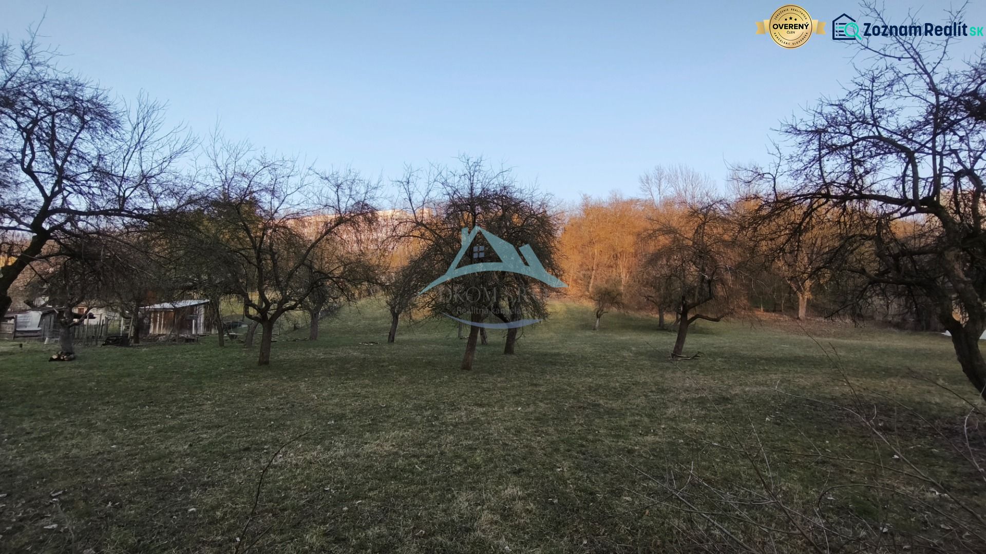 Pozemky - bydlení na ulici A. H. Škultétyho ve Velkém Krtíši se stromy a travnatou plochou.