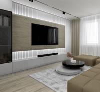 návrh obývačky 2-izbový byt Pezinok