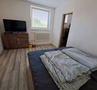 Pokoj v rodinném domě s televizí, pohovkou a oknem přinášejícím přirozené světlo.
