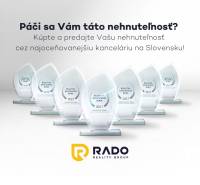 Ocenění realitní kanceláře s nápisem na ulici Kubranská, nabídka na prodej nemovitosti.