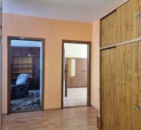 V 2-pokojovém bytě se nachází chodba s úložnými skříněmi a vstup do pokojů.