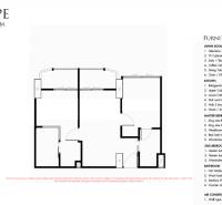 Půdorys dvoupokojového bytu 51-53 m² se seznamem zařízení a označením Ověřený člen.