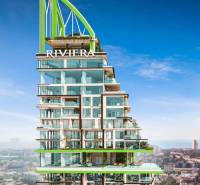 Výstavba bytů ve městě Pattaya s moderním architektonickým designem a panoramatickým výhledem.