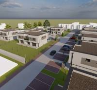 Rodinné domy s parkováním na Triblavinské v Chorvatském Grobu, plánované pro novou výstavbu.
