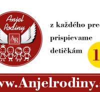 Reklamní banner pro www.Anjelrodiny.sk, s příspěvkem 1 % pro děti z každého prodeje.