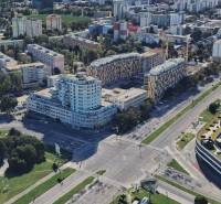 Letecký pohled na městskou část Bratislava - Nové Mesto na Trnavské cestě.