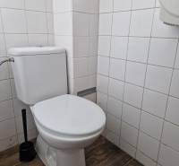 Koupelna na ulici Šamorínská se základním vybavením a dlažbou, vhodná pro sklady a haly.