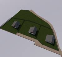 3D návrh tří domů na rekreačních pozemcích v Oščadnici.
