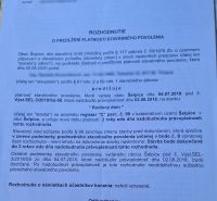 Rozhodnutí obce Šelpice o prodloužení platnosti stavebního povolení.