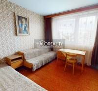 Pokoj v 3-pokojovém bytě s kobercem, nábytkem a obrazem na stěně.