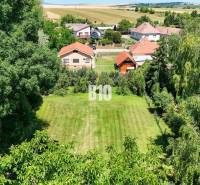 Zahrada obklopená zelení a rodinnými domy v Nových Sadech.