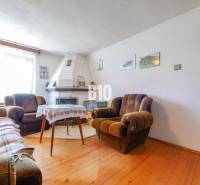 Rodinný dům s krbem, pohodlnými křesly a podlahou s dřevěným dekorem.