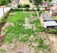 Pozemky - bydlení v Bardoňově, ukazují zalesněnou parcelu s venkovskými domy na pozadí.