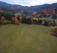 Krásné podzimní lesy obklopují rekreační pozemky v Lazy pod Makytou na Čertově.