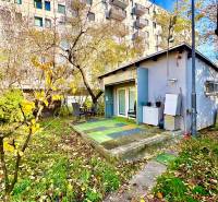 Zahrada u rodinného domu na Hraniční ulici v Bratislavě - Prievozu s terasou.