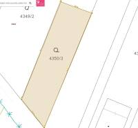 Mapa pozemku na M.H. Chvotekové v Dolní Krupé, určeného k bydlení.