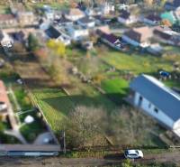 Letecký pohled na pozemky - bydlení v Dolní Krupé na ulici M.H. Chvátalové.