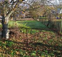 Pozemek na bydlení v Dolní Krupé na ulici M.H. Chvotkové s podzimním listím a stromy.