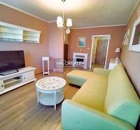 Obývací pokoj v 2-pokojovém bytě se světlou pohovkou a podlahou s dřevěným dekorem.