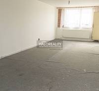 Prázdný interiér obchodních prostor s kobercem a velkým oknem, světlé stěny.