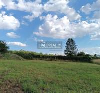 Pozemek na bydlení v Čerhově se zelení, stromy a oblohou s oblaky.