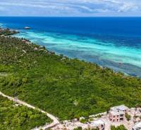 Pohled na pobřežní pozemky - komerční v Kizimkazi s výhledem na oceán.