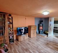 Obývací pokoj s podlahou s dřevěným dekorem, krbem a televizorem v rodinném domě.