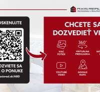 Reklamní materiál s QR kódem a nabídkou na 3pokojový byt.