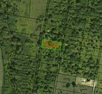 Letecký pohled na parcely v Zahradách, Košice - městská část Šaca.