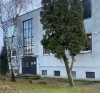 Exteriér budovy v Seliciach, obklopený stromy a travnatým prostředím.