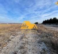 Pozemek k bydlení v Nových Zámcích na ulici Nové Zámky, štěrková cesta, otevřená krajina.