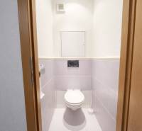 Dlažba a světlé obklady v koupelně ve 4-pokojovém bytě.