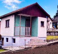 Chata v Partizánskem s parkovou úpravou, zelenou fasádou a schodištěm na terasu.