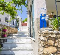 Schody a zeleň vedoucí k rekreačnímu apartmánu v Čiovu, obklopené rostlinami.