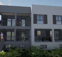 Rekreační apartmán v Čiovu nabízí balkony s výhledem i moderní venkovní design.