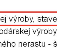 Legenda k výrobním územím včetně průmyslové výroby a skladování.