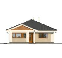 Rodinný dům na ulici U první kapličky v Záhorské Vsi, se šikmou střechou a dřevěným dekorem.