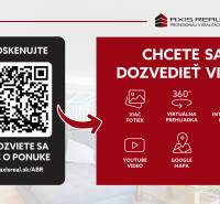 QR kód s informacemi o nemovitosti, virtuální prohlídka, fotky, mapa, video.