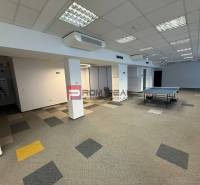 Kanceláře s kobercem a stolním tenisem, prostorné prostředí pro aktivity.