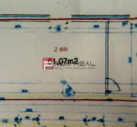 Půdorys kanceláře s vyznačenou plochou 61,07 m² na Cintorínské v Bratislavě - Staré Město.