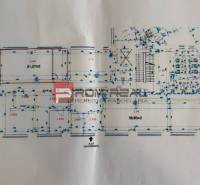 Půdorys kanceláří na Cintorínské ulici v Bratislavě - Starém Městě s uvedenými rozměry.