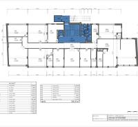 Půdorys kanceláří na šestém patře na Gajově ulici, Bratislava - Staré Město.