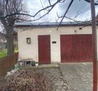 Rodinný dům na Turej Lúce v Myjavě s dvorem, stromy a dřevěnými dveřmi.