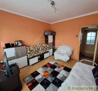 Obývací pokoj v rodinném domě s nábytkem, televizorem a podlahou s dřevěným dekorem.