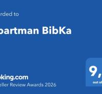 Ocenění pro Apartmán BibKa s hodnocením 9,7 na Traveller Review Awards 2026.