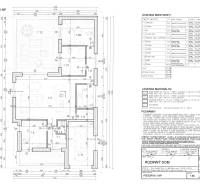 Půdorys přízemí rodinného domu, zobrazující místnosti a rozměry.