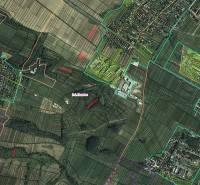 Letecký pohled na zemědělské a lesní pozemky v okolí obce Hozelec.