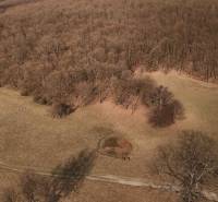 Lesní a zemědělské pozemky v Príbelcích zahrnují pole, les a cesty.